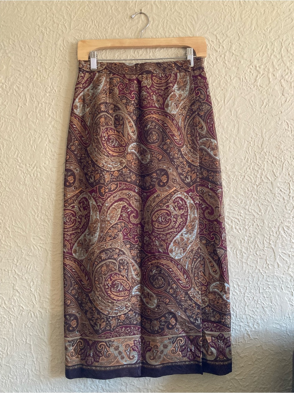 Talbots 100% Silk Paisley Wrap Skirt - Women’s Size 8